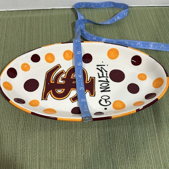 TCabells Too Magnolia Lane Collection GO NOLE Seminoles Football ServingTray EUC - Picture 6 of 8